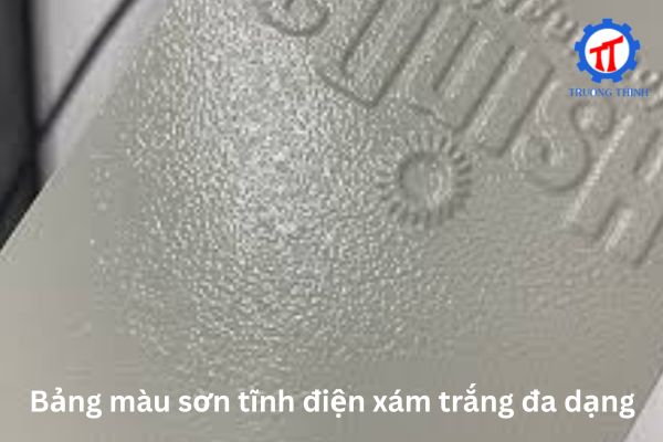 Bảng màu sơn tĩnh điện xám trắng đa dạng